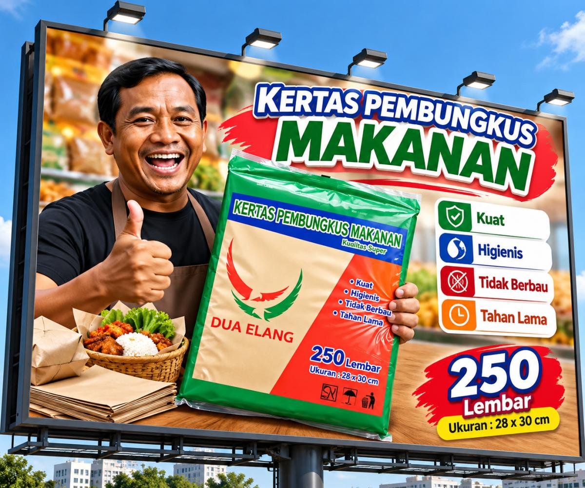 Kertas Nasi 2elang 28x38 @250lembar - 25 Pack