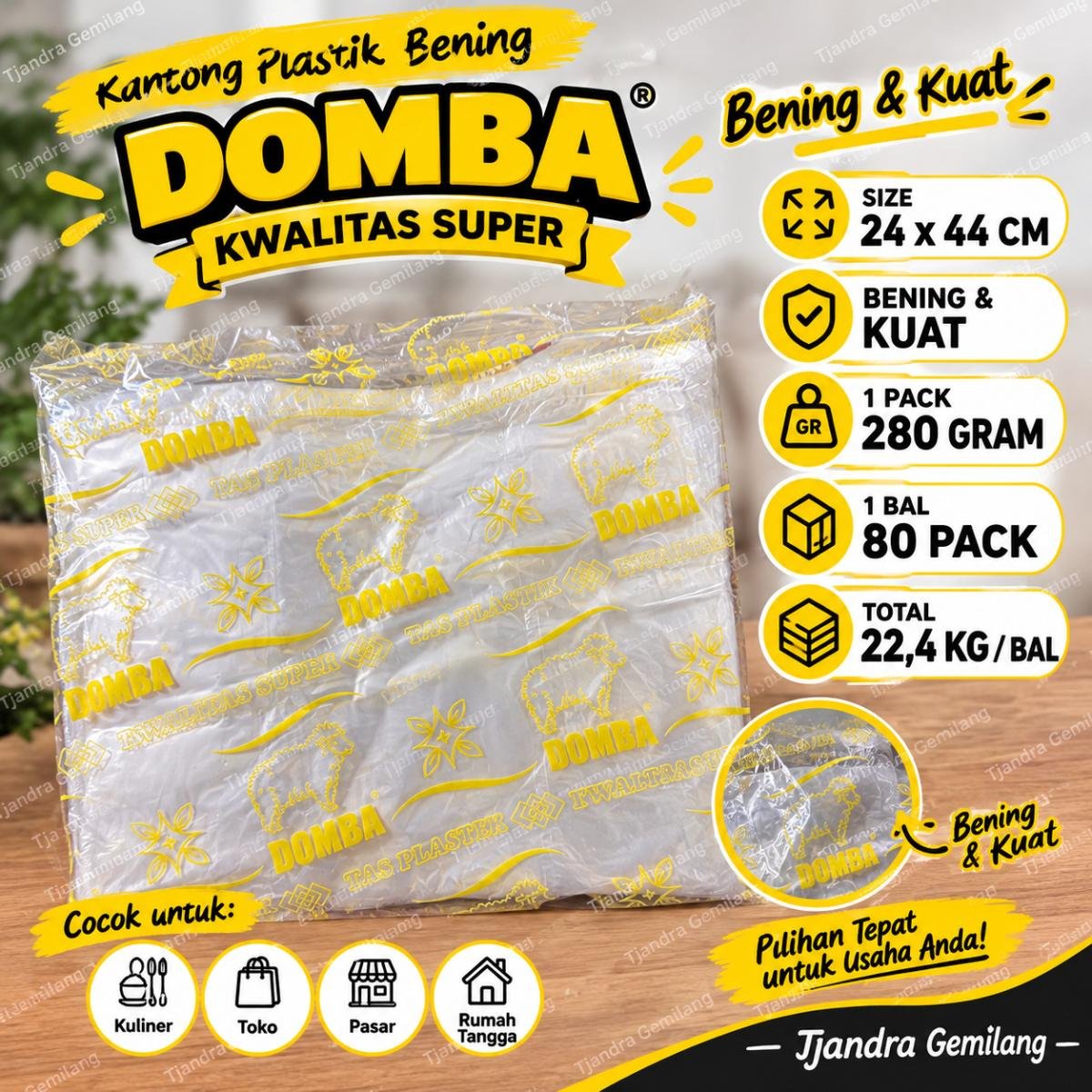 NATURAL DOMBA KUNING 24 @280 GRAM 100 PACK
