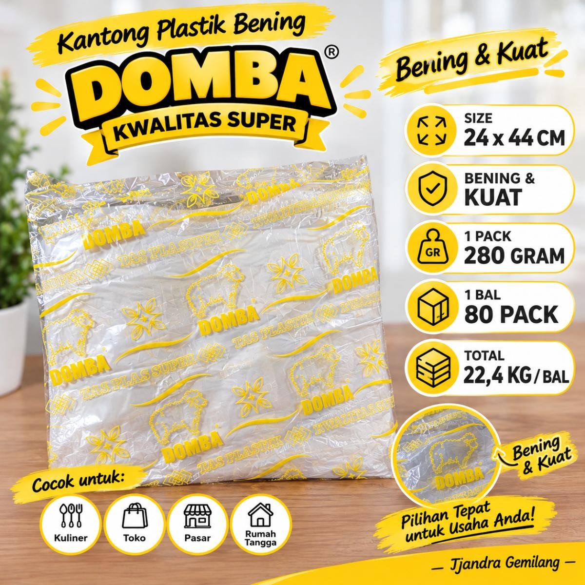 NATURAL DOMBA KUNING 15 @280 GRAM 100PACK